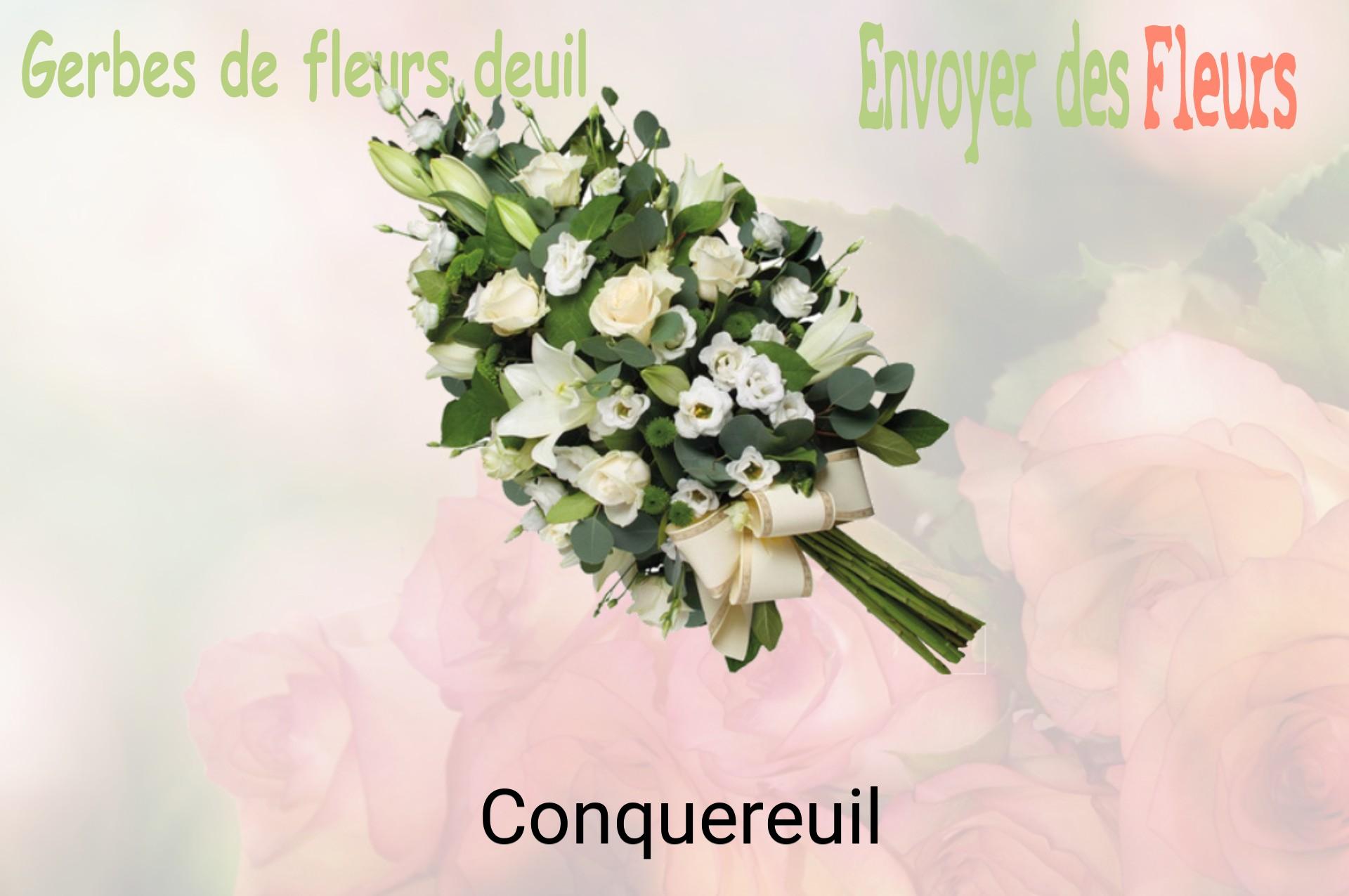 Gerbe de fleurs de deuil livrée à Conquereuil